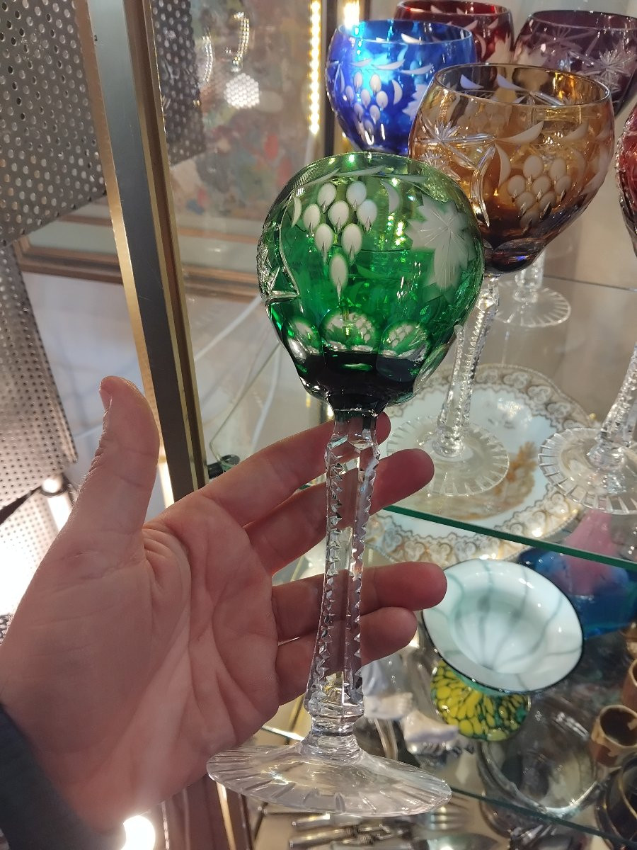 Suite de six verres - Roemer - Cristal de Lorraine - v.1970-photo-4