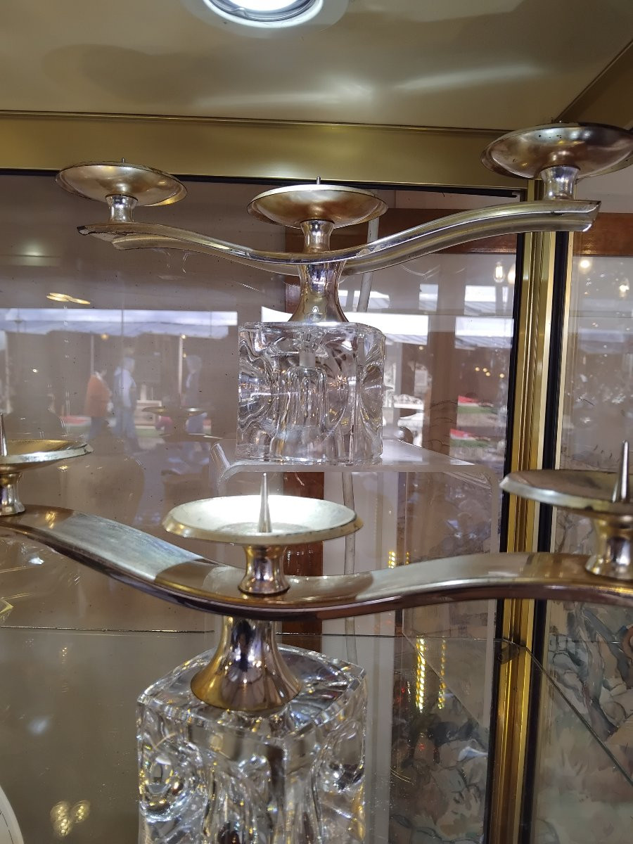 Paire de  bougeoirs - Peill et Putzler - v. 1970.-photo-2