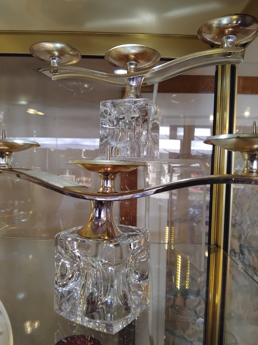 Paire de  bougeoirs - Peill et Putzler - v. 1970.-photo-4