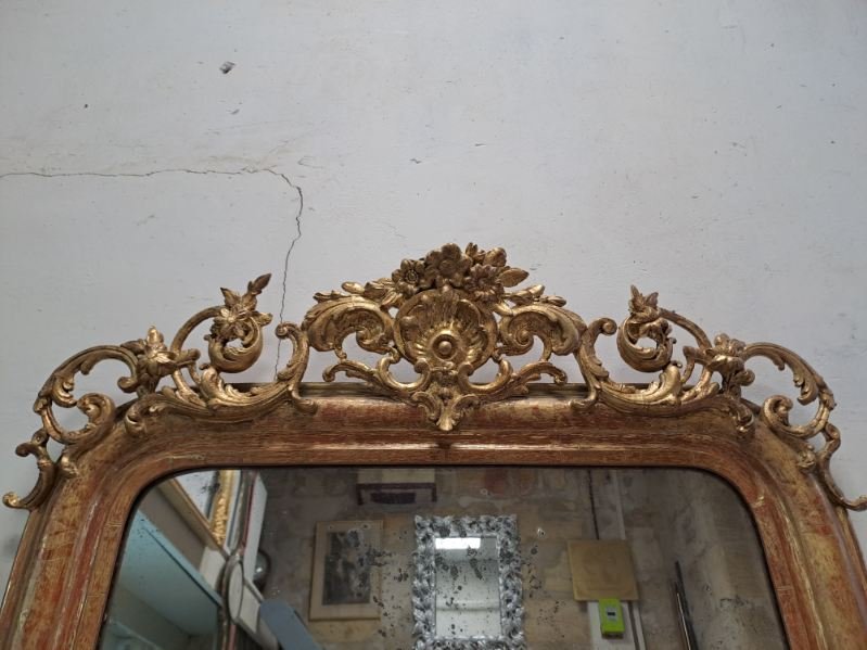 Mirror - Gilded Wood - Louis Philippe - C. 1880-photo-2