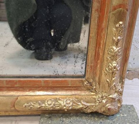 Mirror - Gilded Wood - Louis Philippe - C. 1880-photo-3