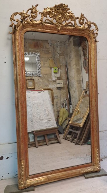 Mirror - Gilded Wood - Louis Philippe - C. 1880