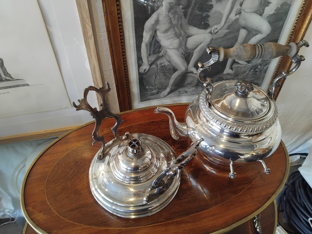 Fontaine à  thé - Métal argenté - v. 1900-photo-3