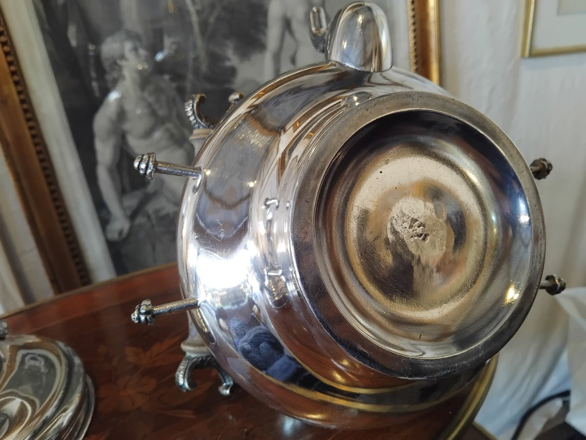 Fontaine à  thé - Métal argenté - v. 1900-photo-4