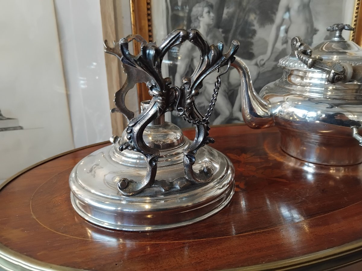 Fontaine à  thé - Métal argenté - v. 1900-photo-5