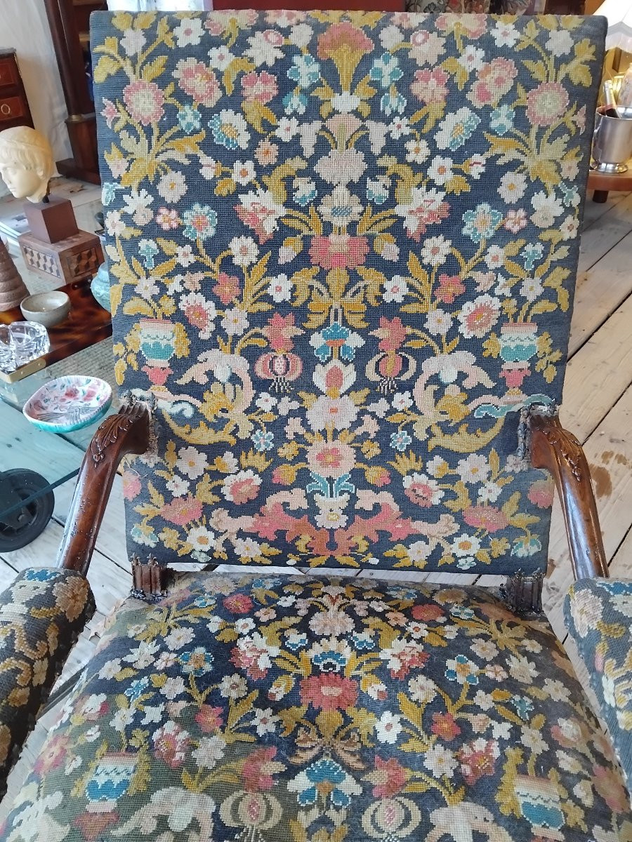 Armchair - Walnut - Regency Period - C. 1720-photo-2