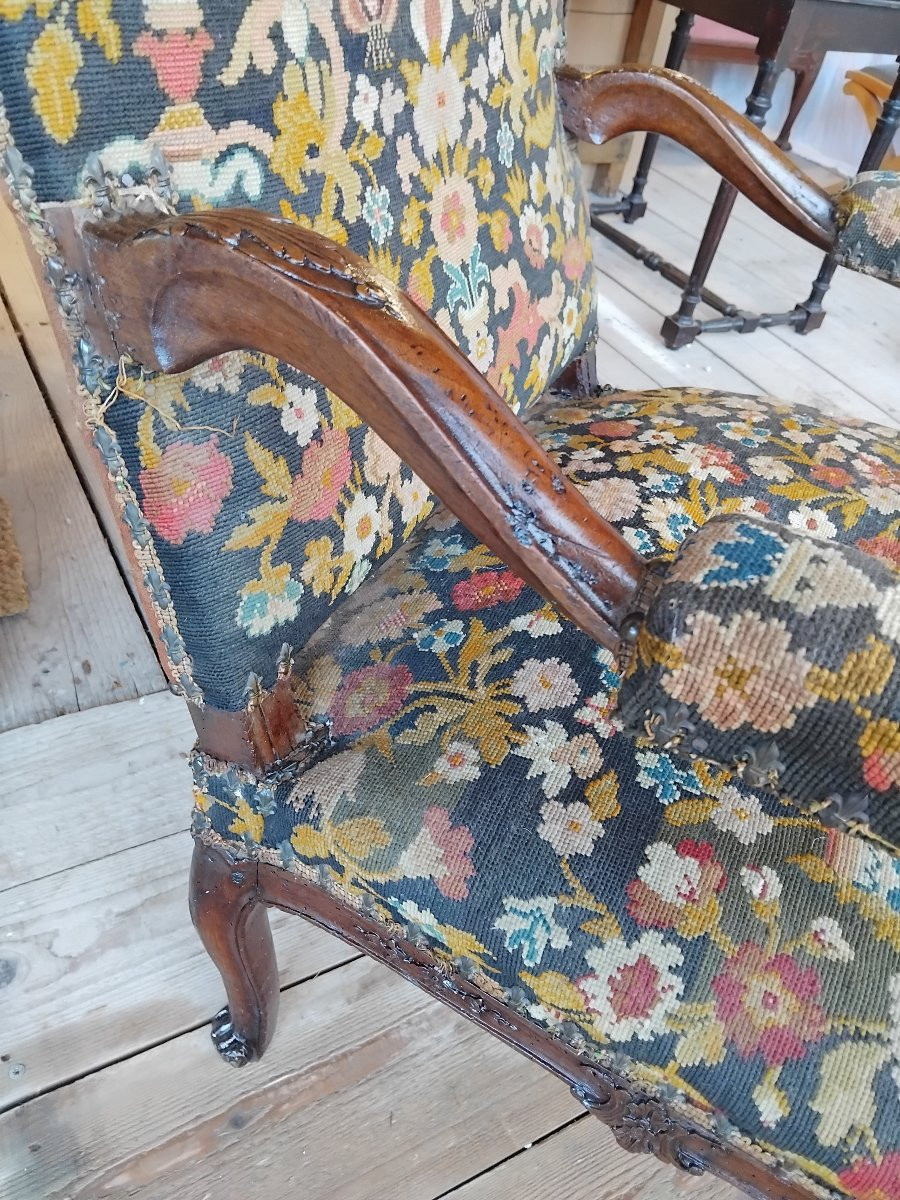 Armchair - Walnut - Regency Period - C. 1720-photo-4