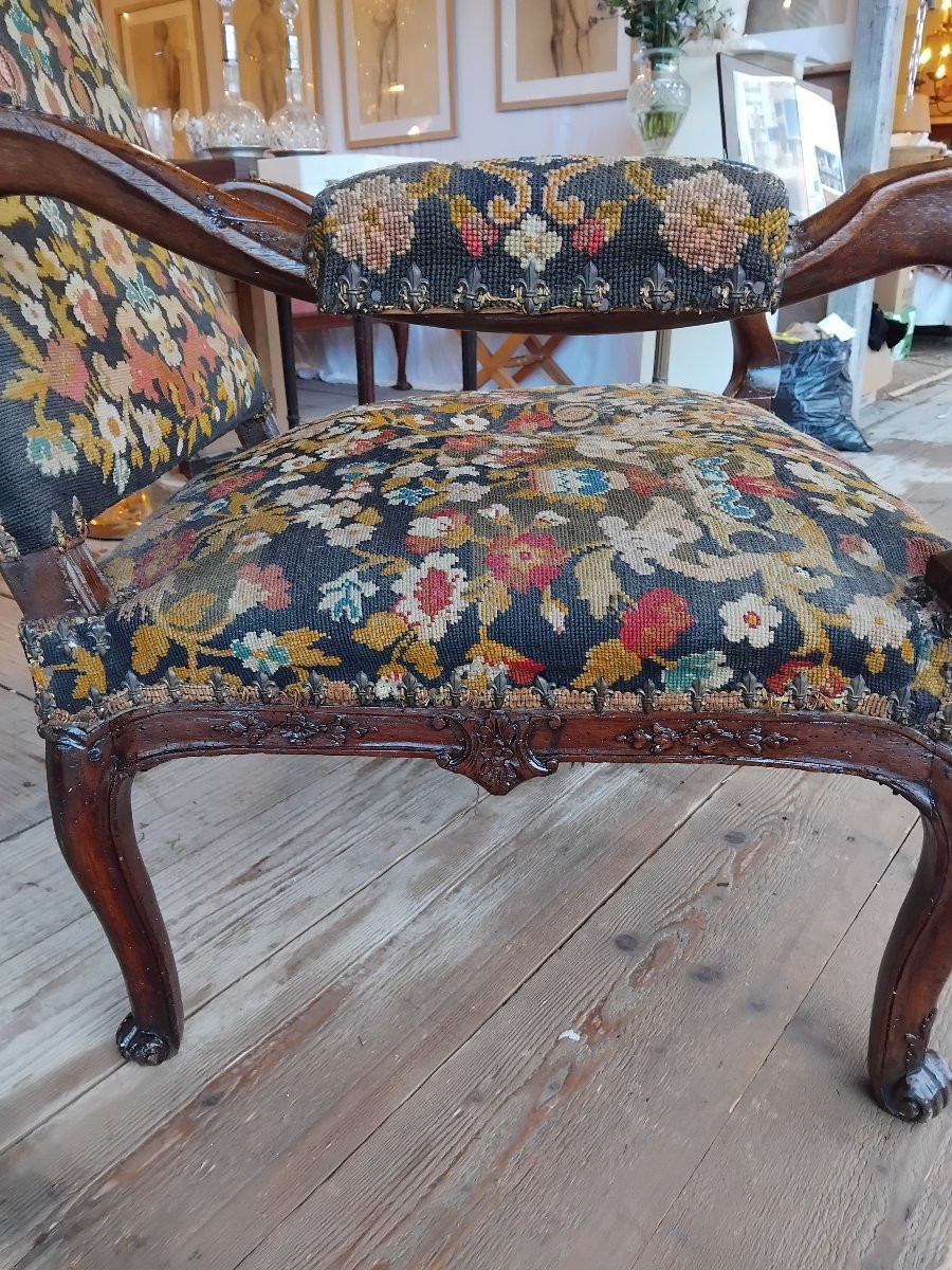 Armchair - Walnut - Regency Period - C. 1720-photo-5