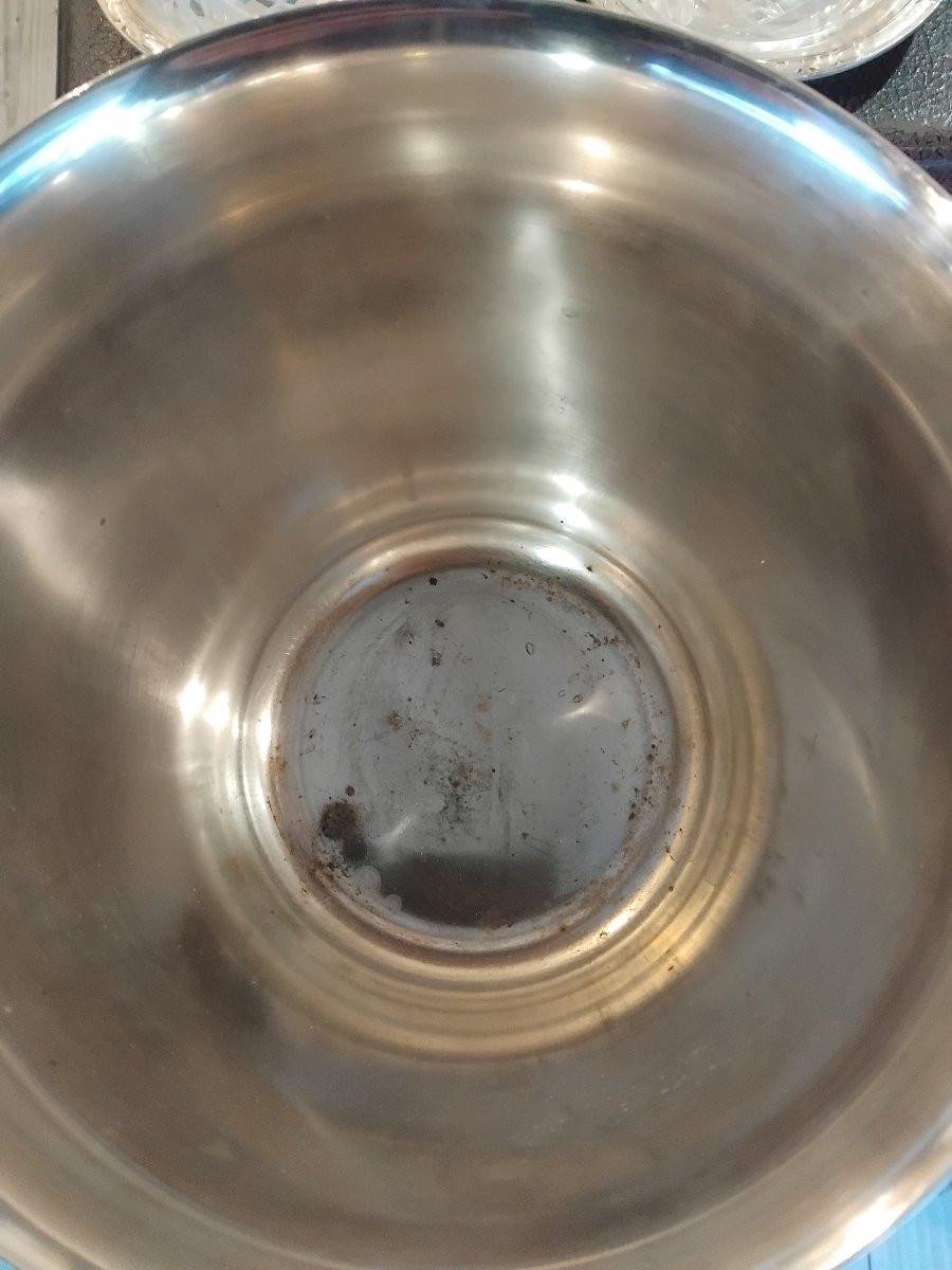 Champagne Bucket - Silver-plated Metal - Reneka Silversmith - Strasbourg - C. 1970-photo-2