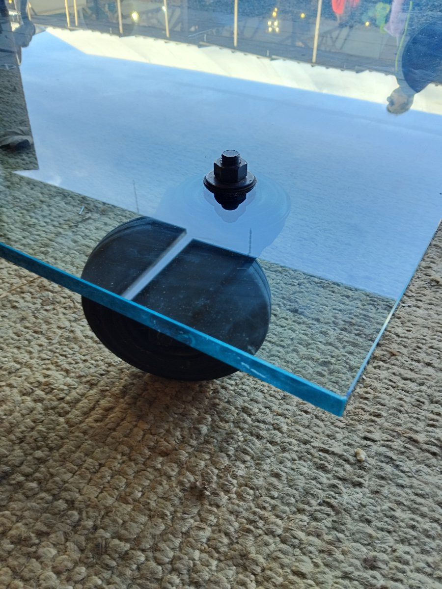 Coffee Table - Tavolo Con Ruote - Gae Aulenti - Fontana Arte - C. 1980-photo-2