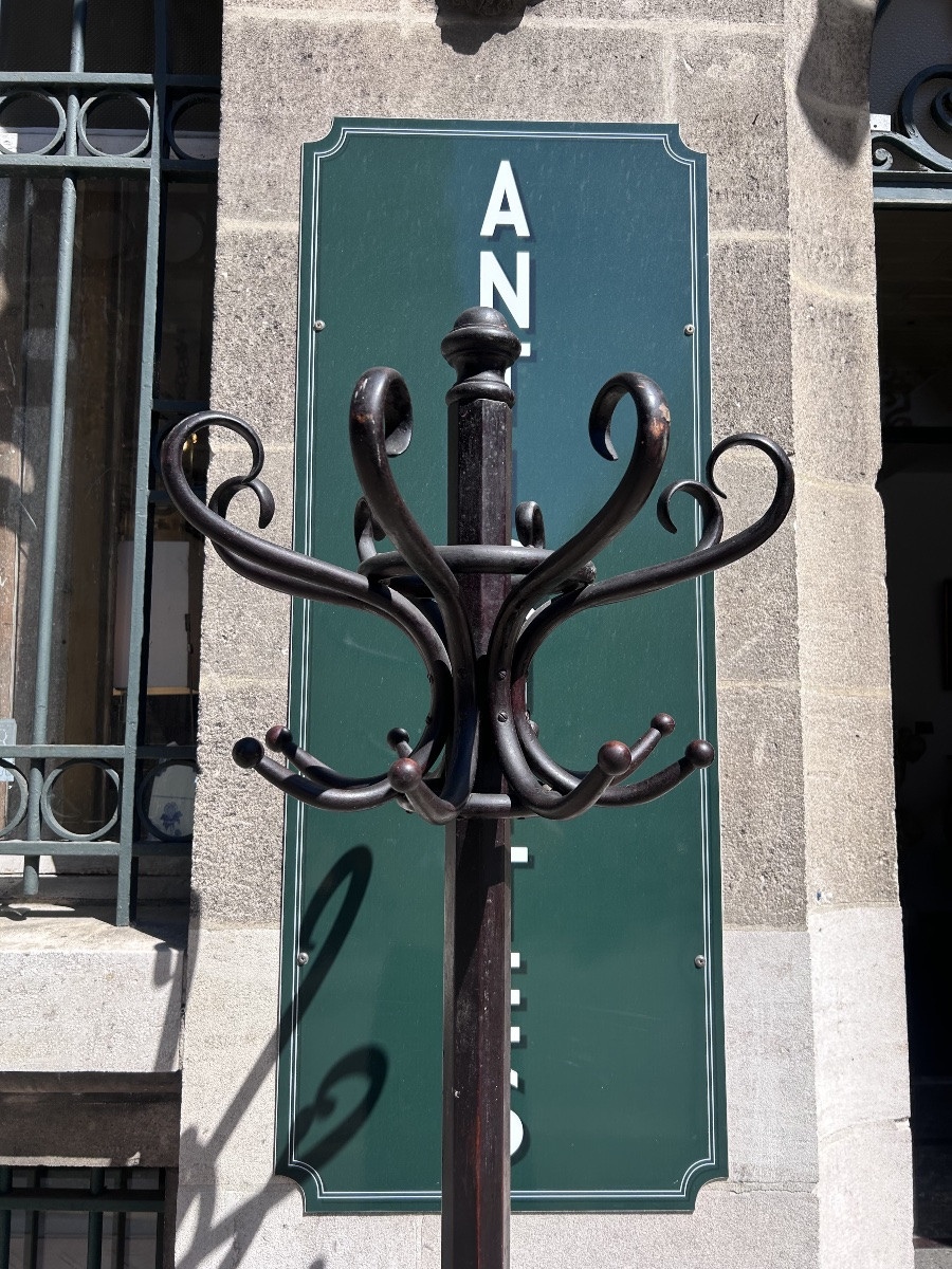 Coat Rack  - Blackened Bentwood - Attributed To Thonet - Model M.30 - Circa 1900-photo-2