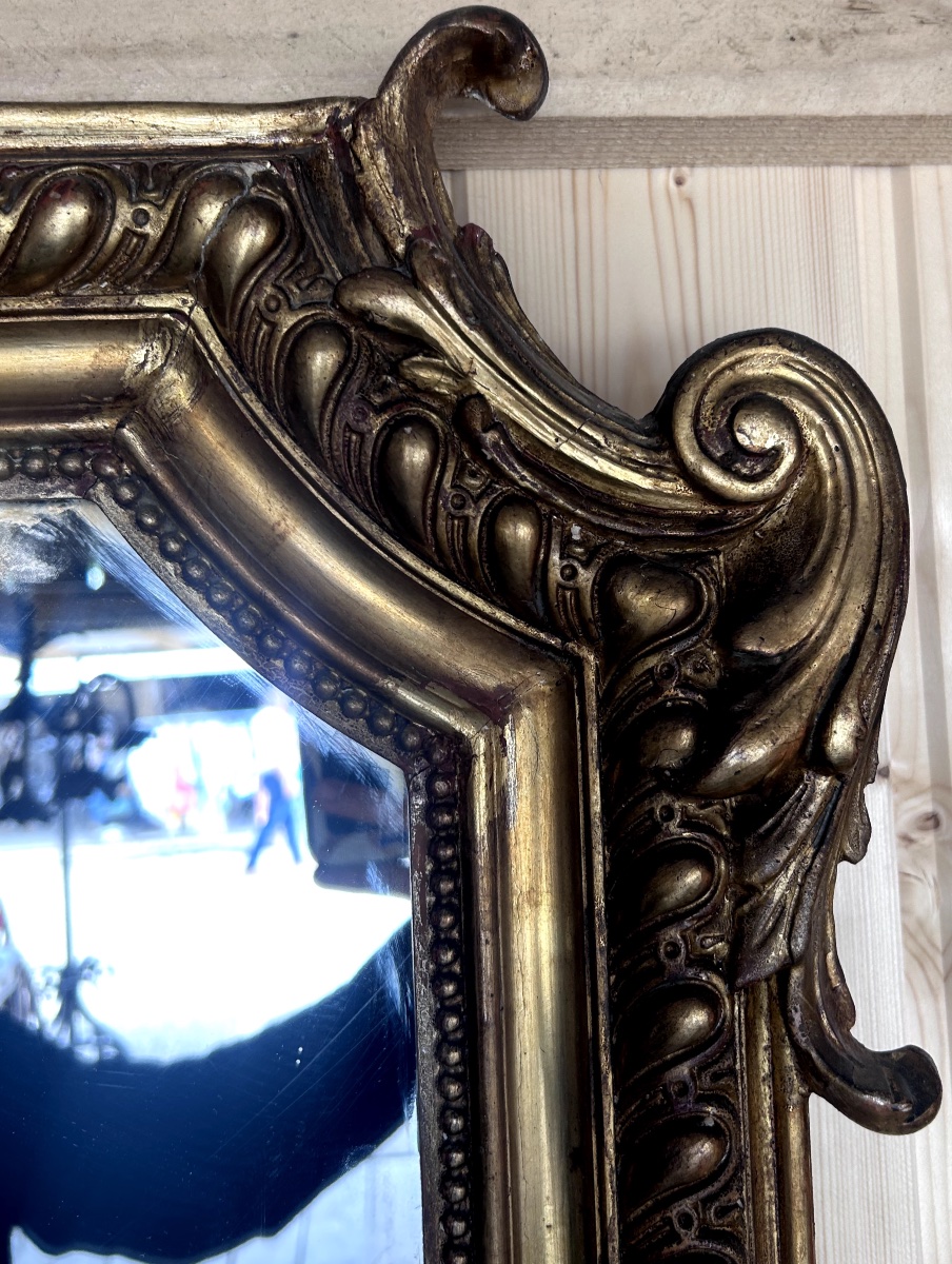 Mirror - Gilded Wood- Mercury Glass- Napoleon III - Late 19th C.-photo-2