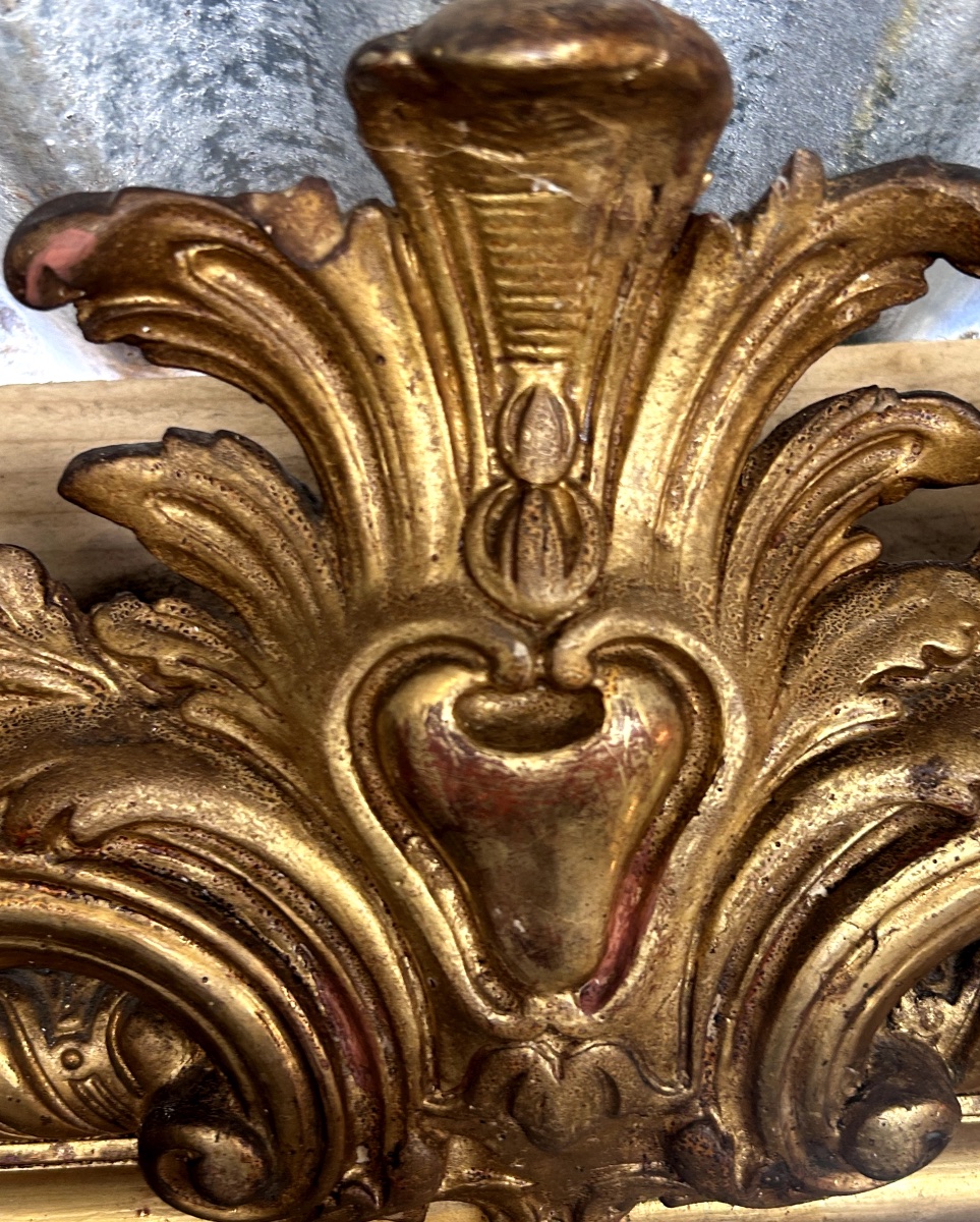 Mirror - Gilded Wood- Mercury Glass- Napoleon III - Late 19th C.-photo-4