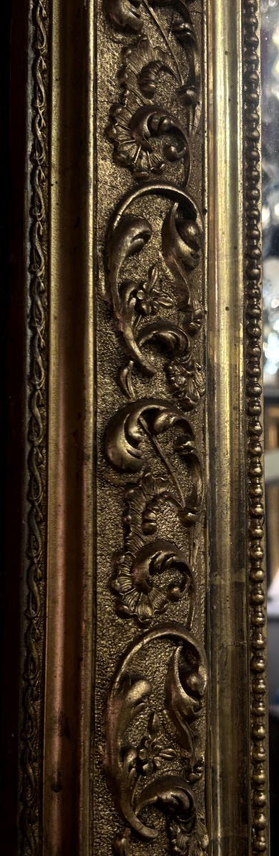 Miroir - Bois doré - style Rocaille  - Fin XIX e. s -photo-1