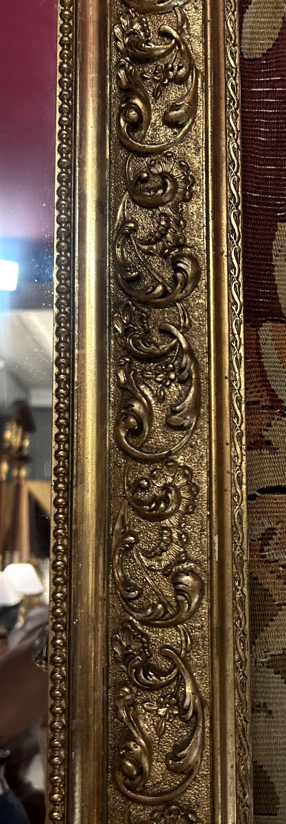 Miroir - Bois doré - style Rocaille  - Fin XIX e. s -photo-2