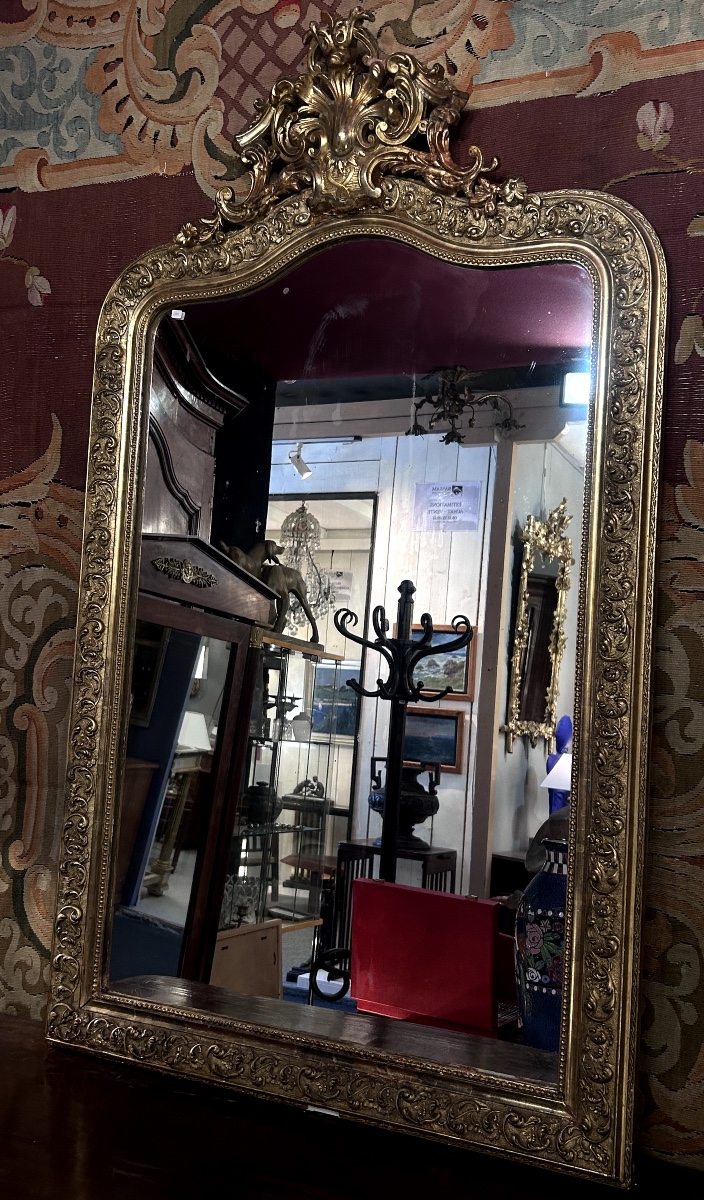 Miroir - Bois doré - style Rocaille  - Fin XIX e. s 
