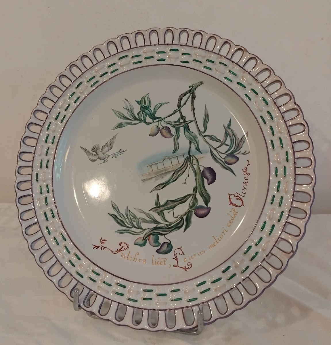 Assiette - Faïence stannifère - Emile Gallé - St Clément- v. 1870 