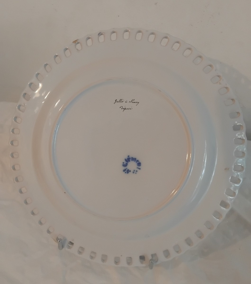 Assiette - Faïence stannifère - Emile Gallé - St Clément- v. 1870 -photo-4