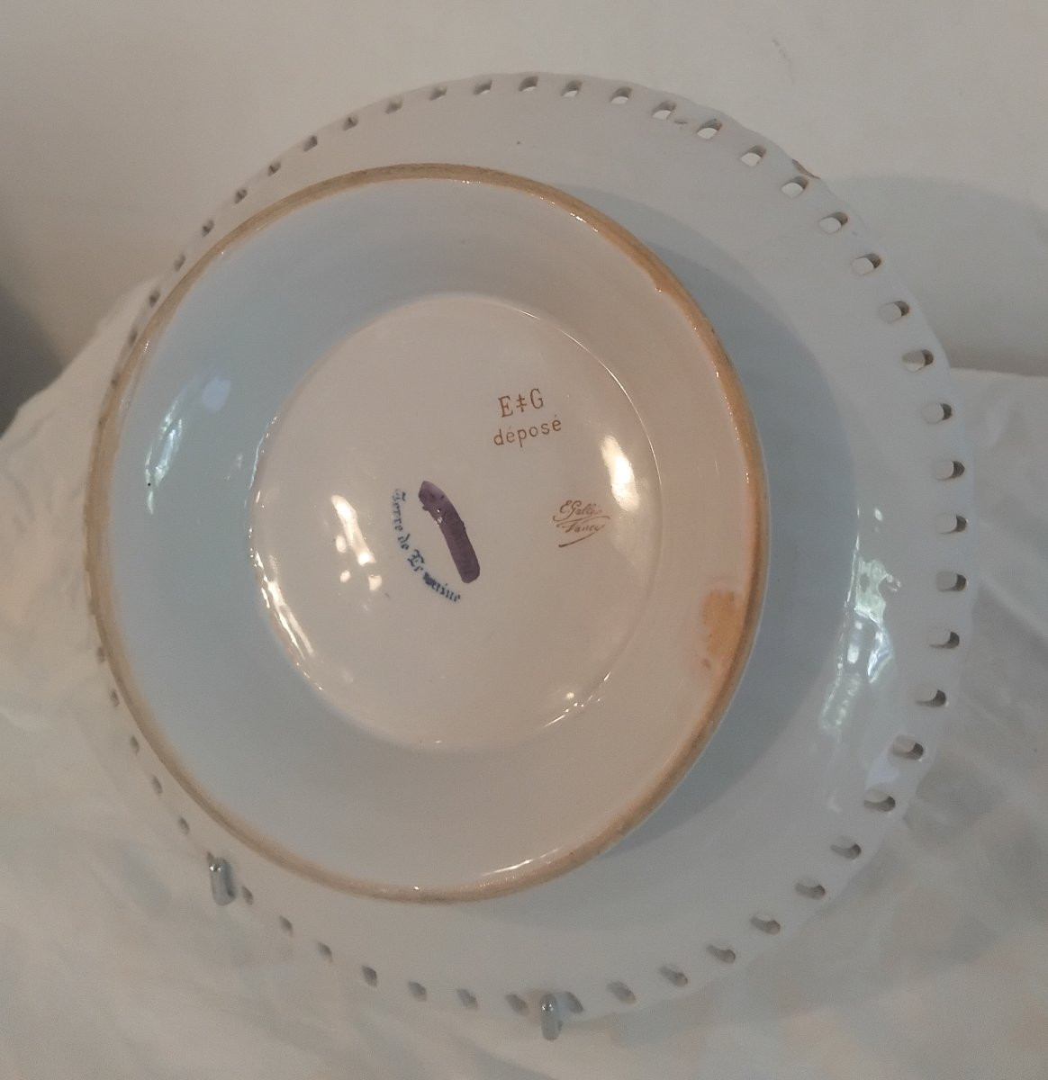 Mounted Plate - Stanniferous Earthenware - Emile Gallé - St Clément- C. 1870-photo-4