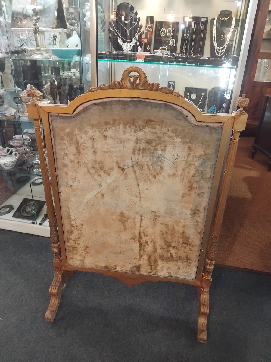 Écran de cheminée  - Bois doré  - Louis XVI - v . 1850-photo-3