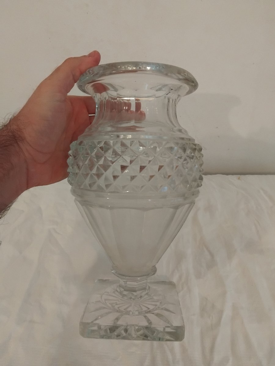 Vase - Crystal  - Medicis - Saint Louis - C. 1950.-photo-4