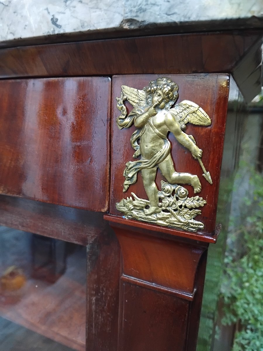Bonheur du jour - Acajou - Bronze doré - Empire - v . 1820-photo-3