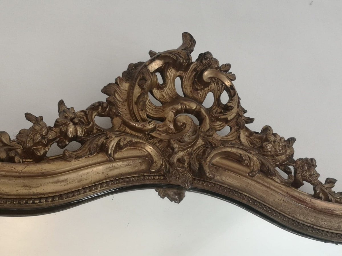 Mirror In Golden Wood- Louis XV- XIX E S.-photo-3