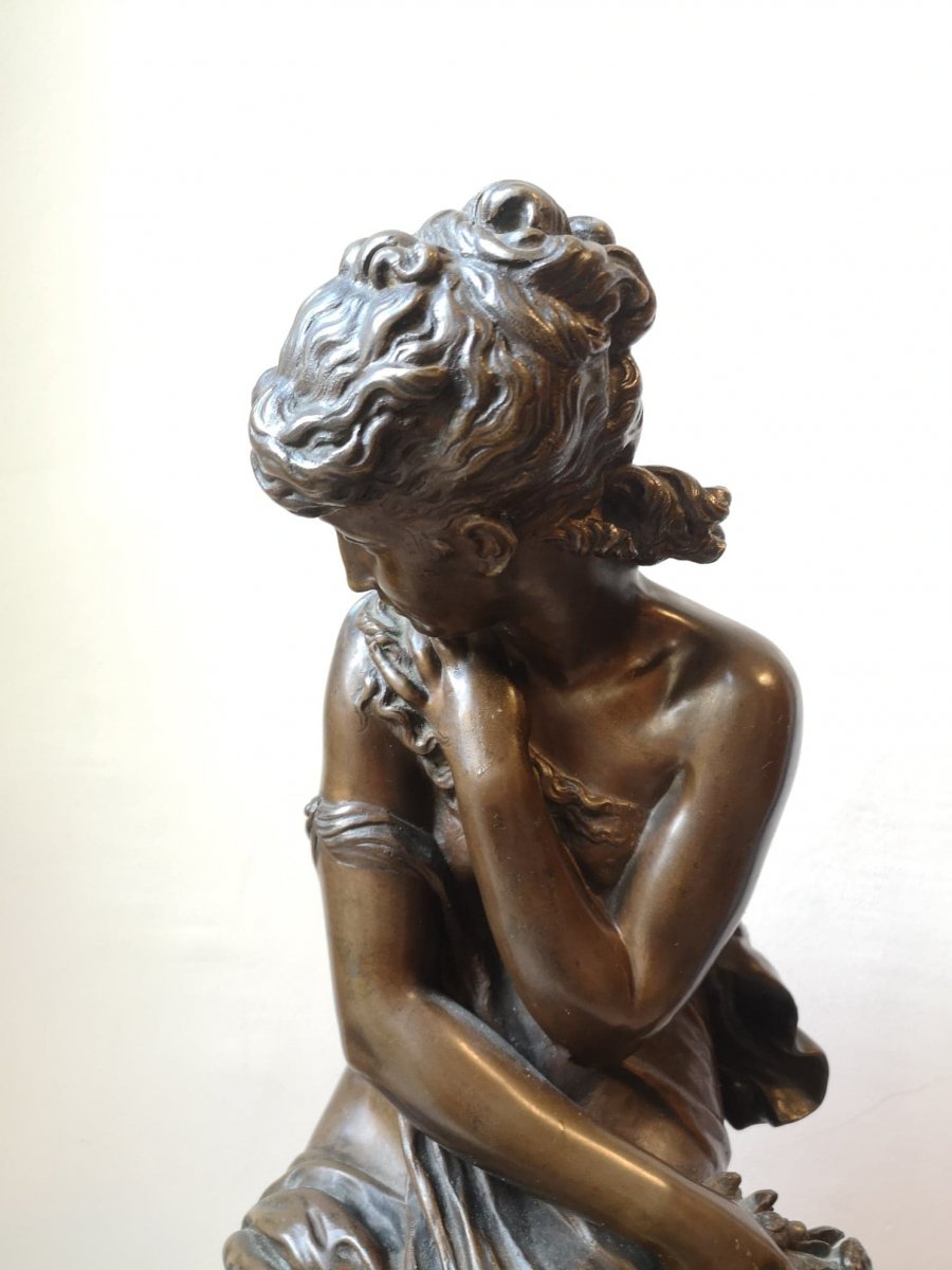 Frileuse - Bronze- Mathurin Moreau (1822-1912).-photo-4