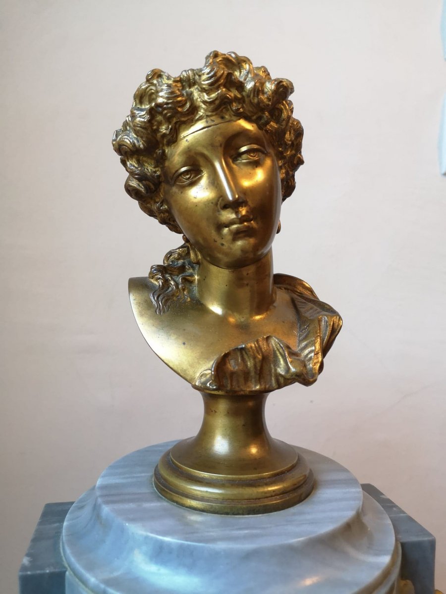 Pendulum Borne- Marble And Gilt Bronze- Japy Frères-g. Faraoni- V. 1860-photo-4