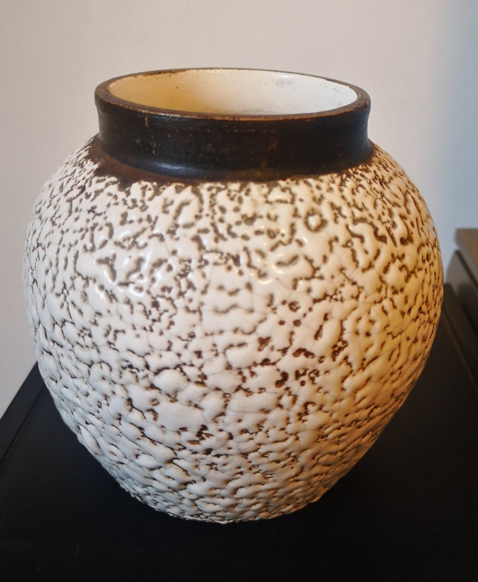 Vase - Email Crispé- Dlg De Jean Besnard- Vers 1940.