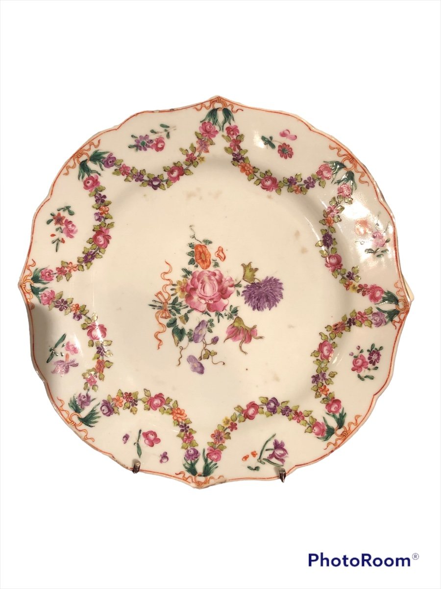 Assiette- Porcelaine-compagnie Des Indes- XVIII e s.-photo-3