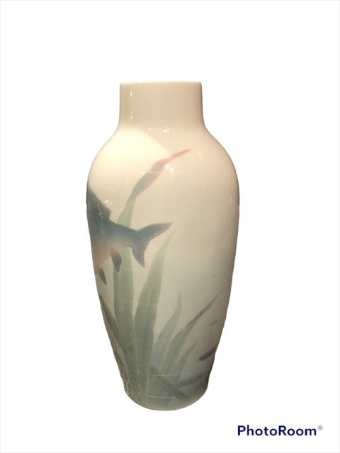 Vase - Carps -porcelain -jaeger And Co- Art Nouveau- Jugendstil - Circa 1900-photo-3