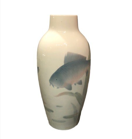 Vase - Carps -porcelain -jaeger And Co- Art Nouveau- Jugendstil - Circa 1900