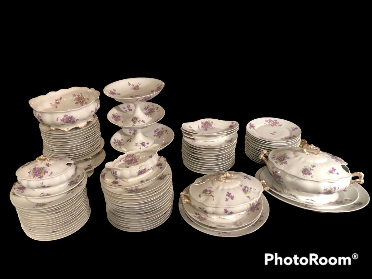 Limoges Porcelain Table Service-william Guérin-xxth Century-photo-2
