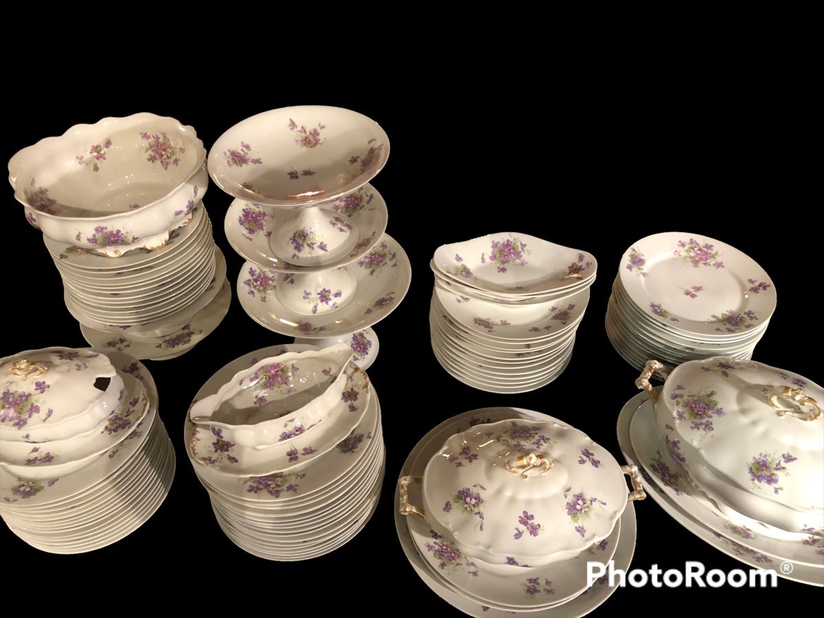 Limoges Porcelain Table Service-william Guérin-xxth Century-photo-1