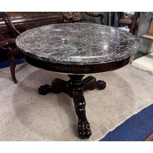 Three-legged Mahogany And Porter Marble- Restoration -circa 1830