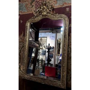 Mirror - Gilded Wood- Rocaille Style- End Of The XIX E. S
