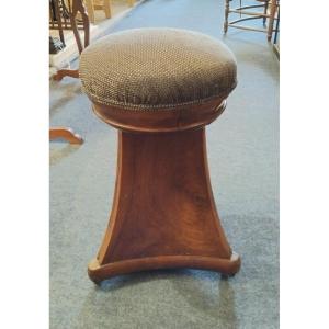 Tabouret - Acajou  - Tripode - v.1880.