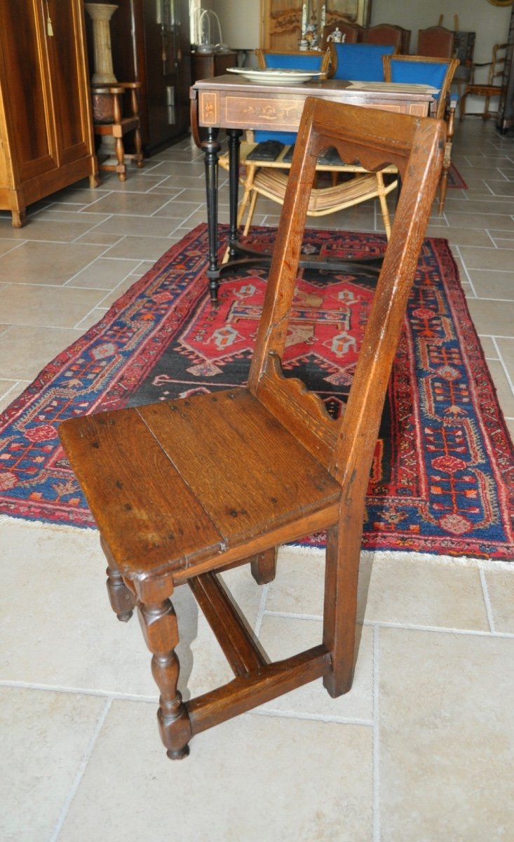 Chaise Lorraine En Chêne époque Fin 17ème Début 18ème-photo-4