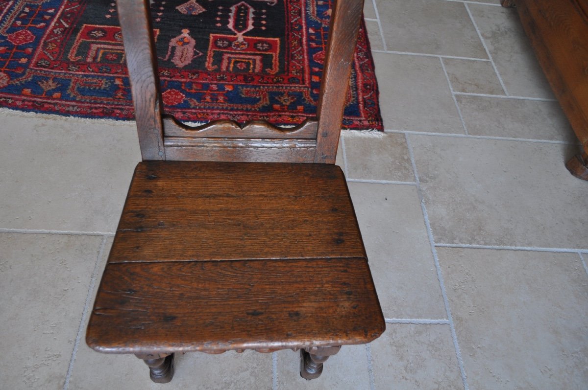 Chaise Lorraine En Chêne époque Fin 17ème Début 18ème-photo-1