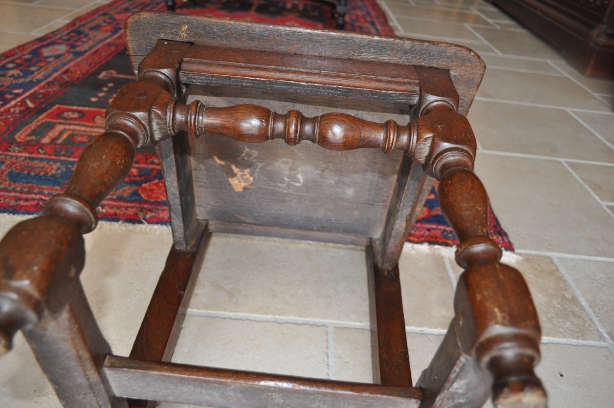 Chaise Lorraine En Chêne époque Fin 17ème Début 18ème-photo-2