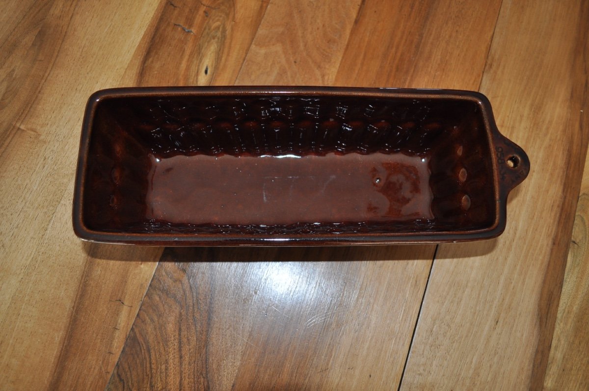 Pair Of Antique Decorative Cake Molds In Glazed Terracotta Germany Ceramic Germany-photo-4