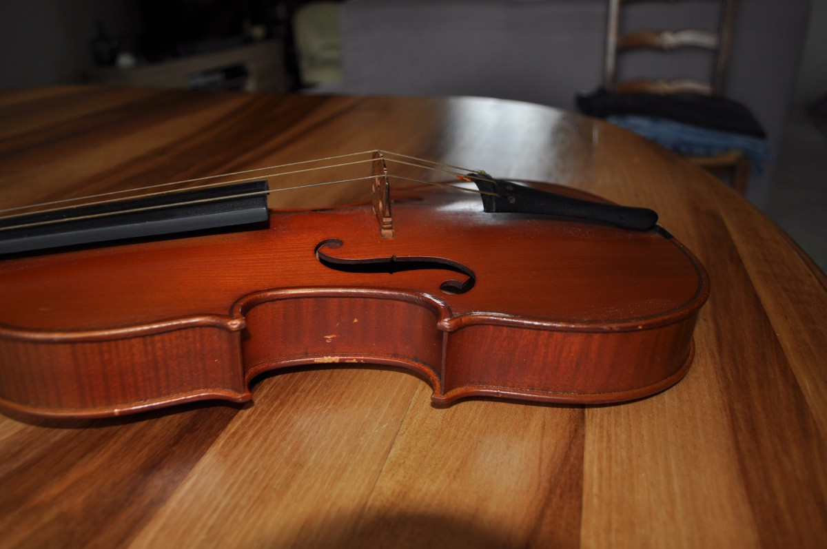 Violon Entier Ancien 4/4 Marque Signé Breton Breveté De Sarm 35,8 cm Epoque début 20ème-photo-2