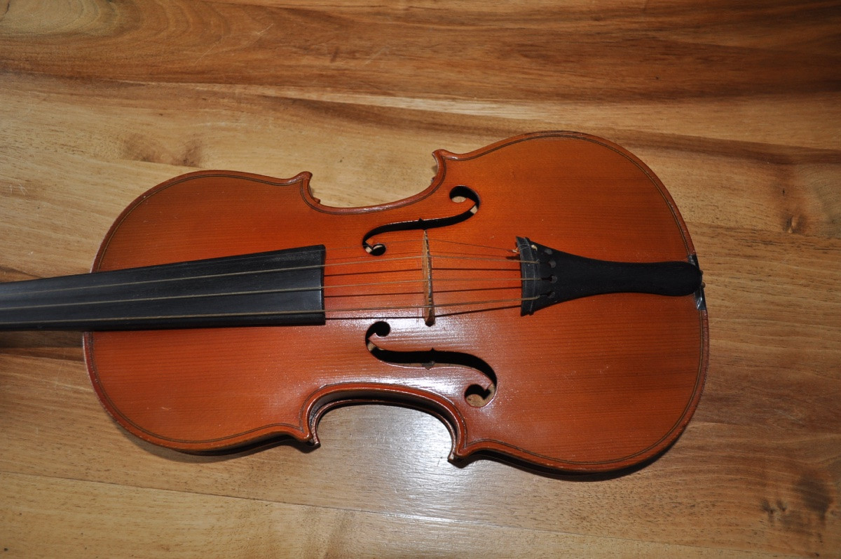 Violon Entier Ancien 4/4 Marque Signé Breton Breveté De Sarm 35,8 cm Epoque début 20ème-photo-4