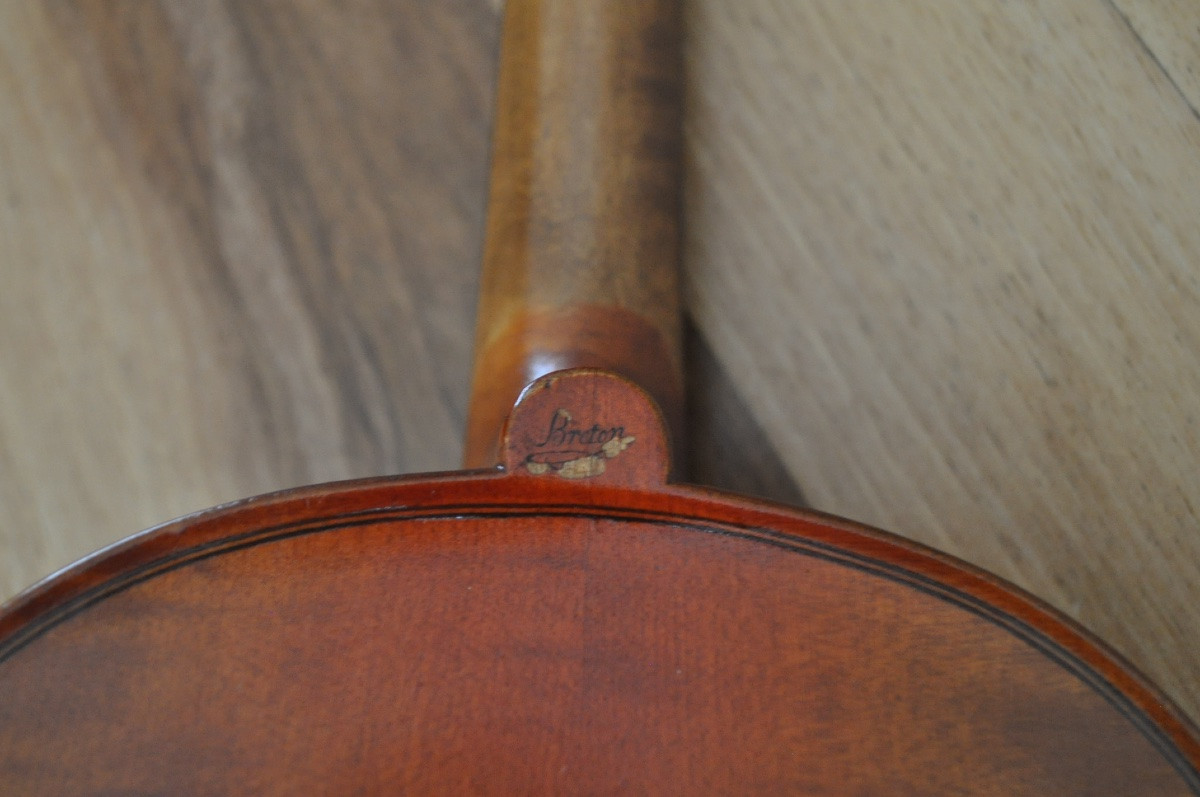 Violon Entier Ancien 4/4 Marque Signé Breton Breveté De Sarm 35,8 cm Epoque début 20ème-photo-2