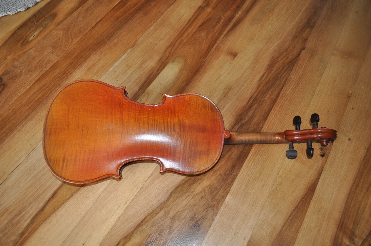Violon Entier Ancien 4/4 Marque Signé Breton Breveté De Sarm 35,8 cm Epoque début 20ème-photo-3