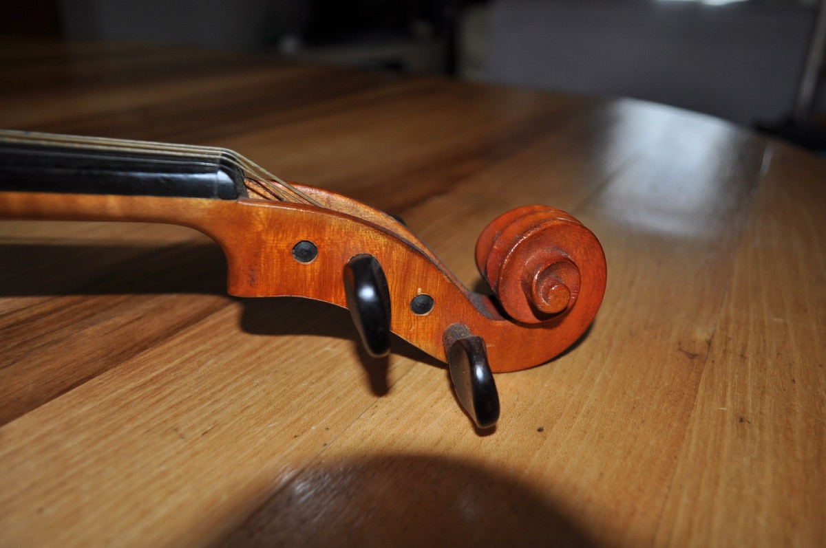 Violon Entier Ancien 4/4 Marque Signé Breton Breveté De Sarm 35,8 cm Epoque début 20ème-photo-4