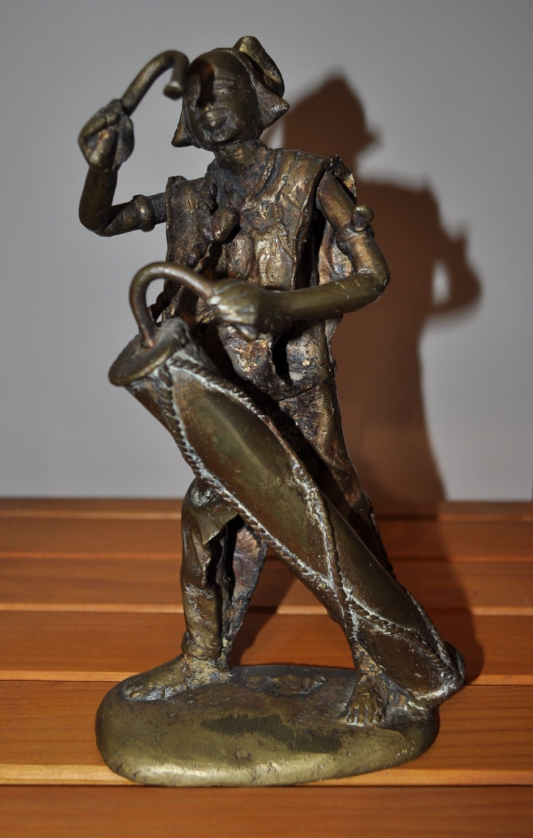 Small Antique African Bronze Statuette From The Mid-20th Century, Ouagadougou, Burkina Faso