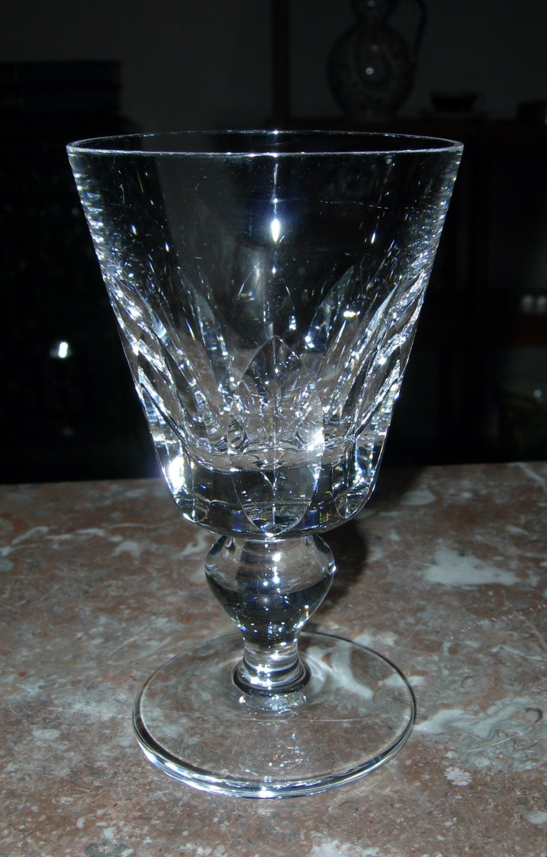 6 verres à eau ou vin modèle Jersey en cristal de st saint Louis verre paquebot France 13 cm-photo-3