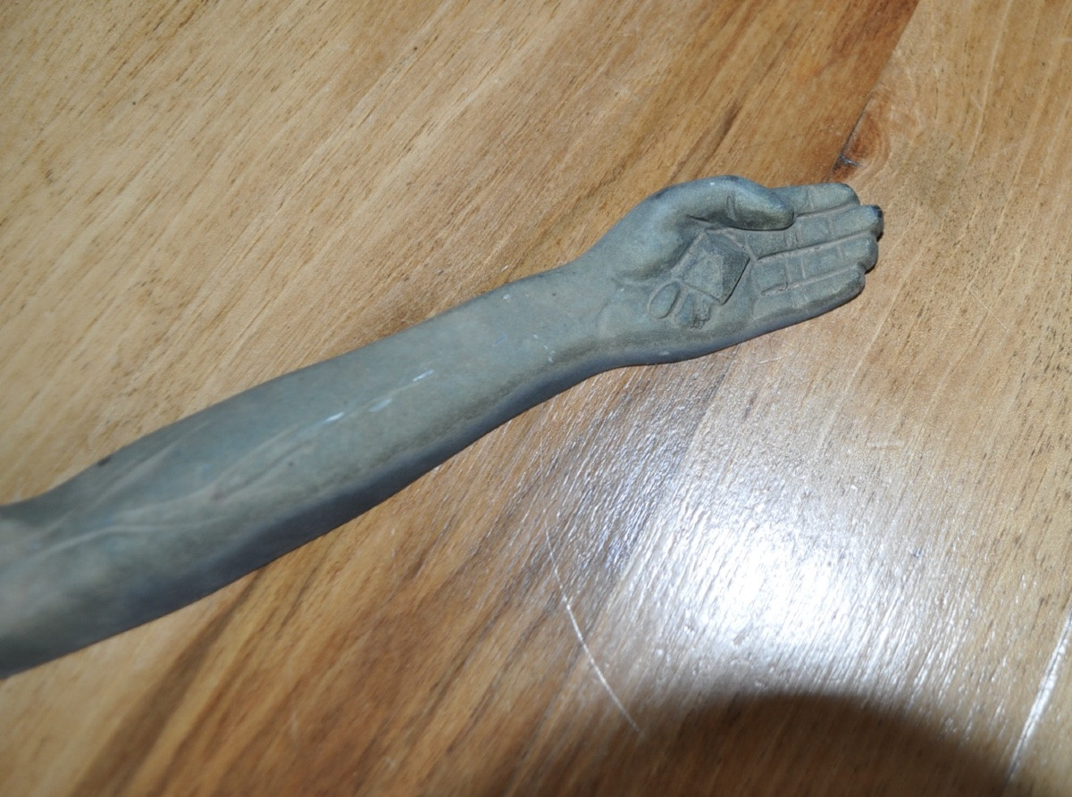 Large Bronze Christ Signed M Thomas 65cm Crucifix Antique Religious Art Object Circa 1930-photo-5